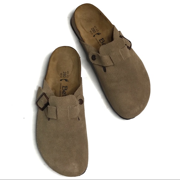mens suede clogs